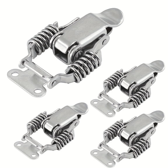 4 Long Hook Spring Latches for Box Lids, Hardware Hooks, Locking Clasps, And Accessory Parts