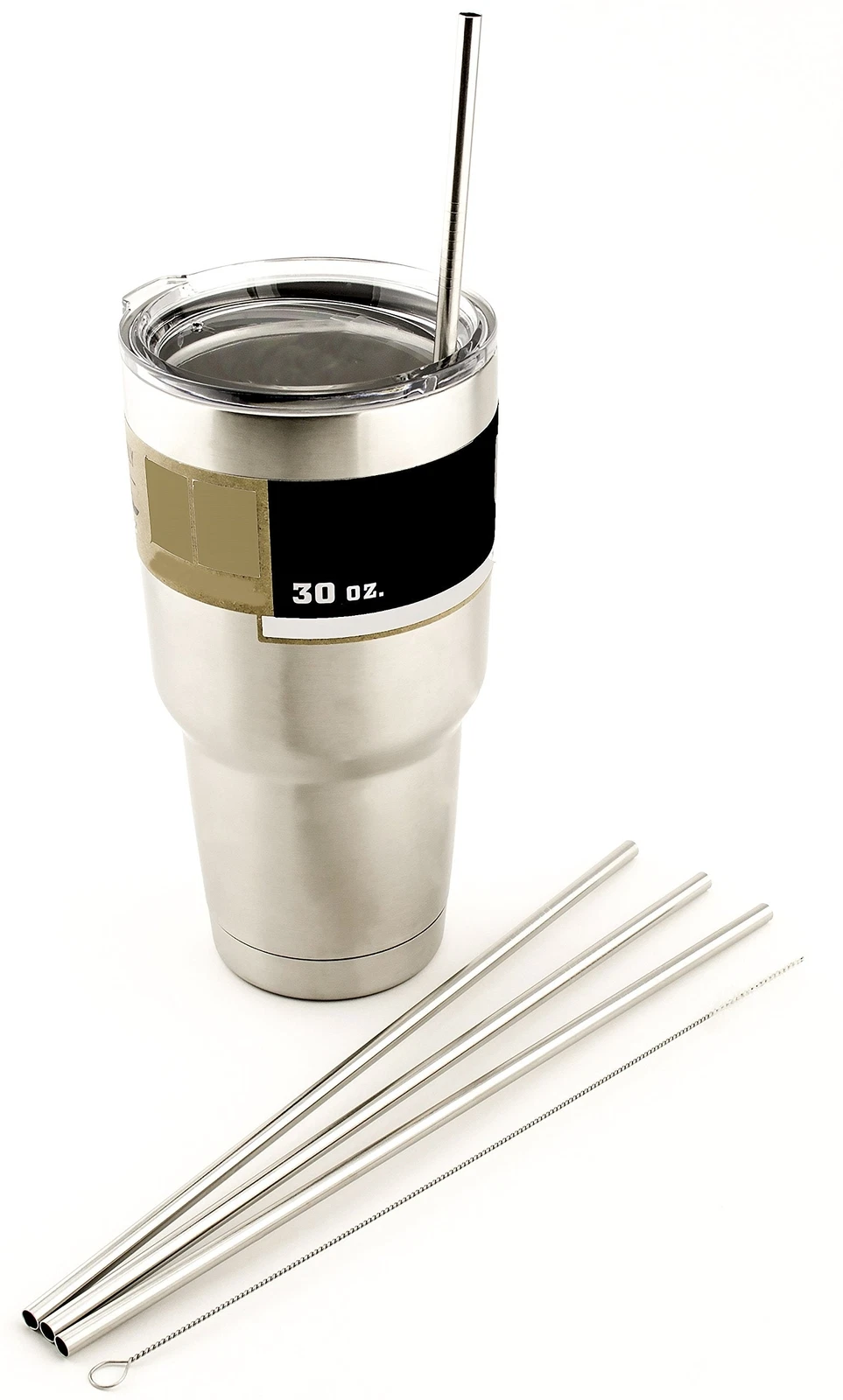 4 Long Stainless Steel Straws Fits 30 Oz Yeti Tumbler Rambler Cups - Cocostraw