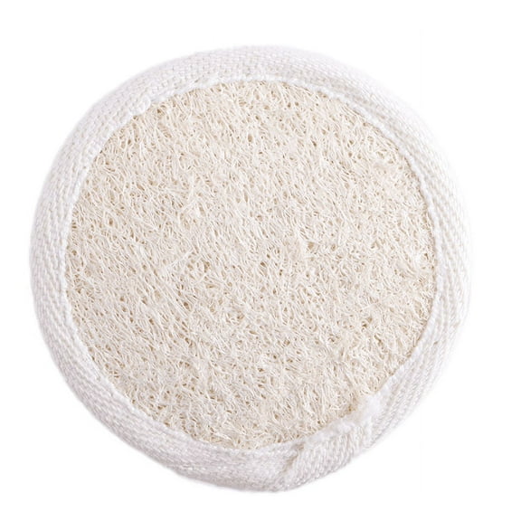 4*Loofah Bath Makeup Remover 4 Packs Exfoliating Loofah Face Brush Cleanser and Massager Natural Loofah Sponge Manual Facial Cleansing Scrubber Handheld Pad for Men and Women