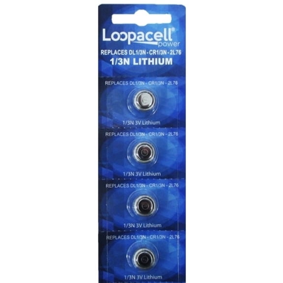 4 Loopacell 1/3N Battery Replacement for DL1/3N CR1/3N 3V Lithium Batteries