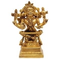 thumbnail image 1 of 4" Lord Hanuman Yogacharya Brass Statue - Yoga Master Monkey God, 1 of 3
