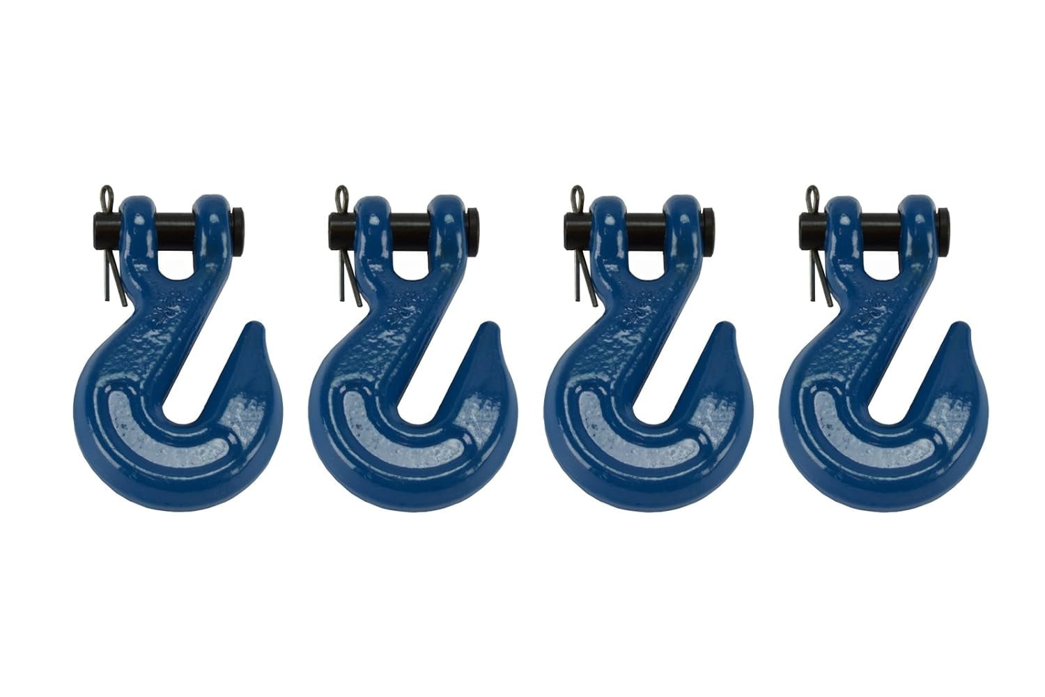 4 Lot 1/4" Chain Grab Hook Pin Clevis Rigging Tow Transport Truck