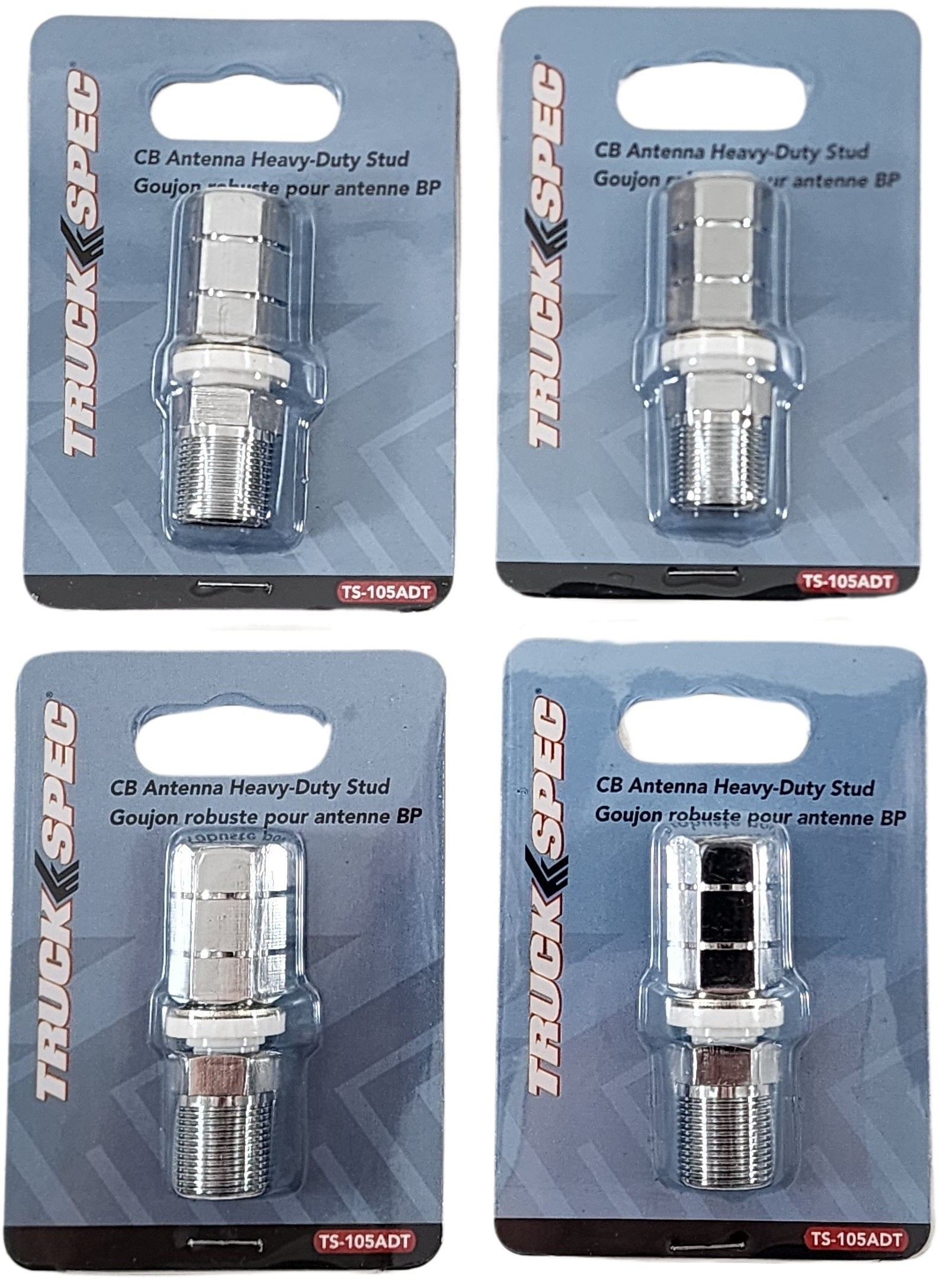 4 Lot TruckSpec TS-105ADT Heavy Duty CB Radio Antenna SO-239 Stud Mount ...