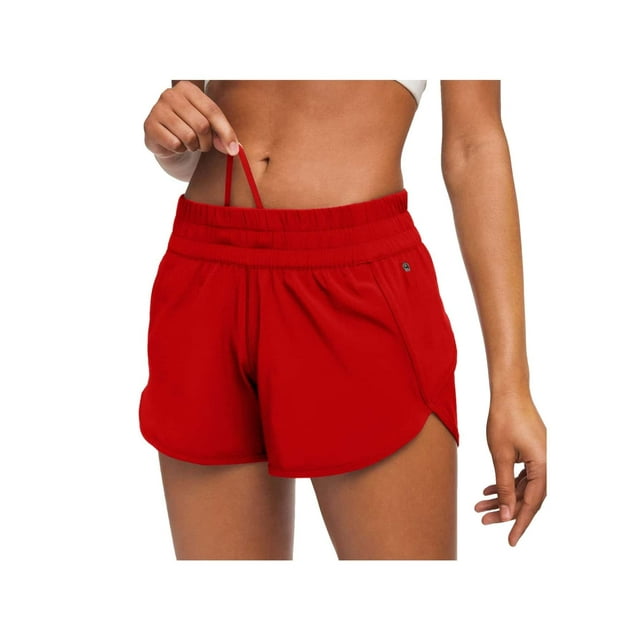 4" Low Athletic Track Shorts for Women with Liner Quick Dry Running Gym