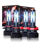 4 Luces Fuertes Para Auto Coche Luz Carro Bulbs 9005 H11 LED SUPER Blanco Hi/lo