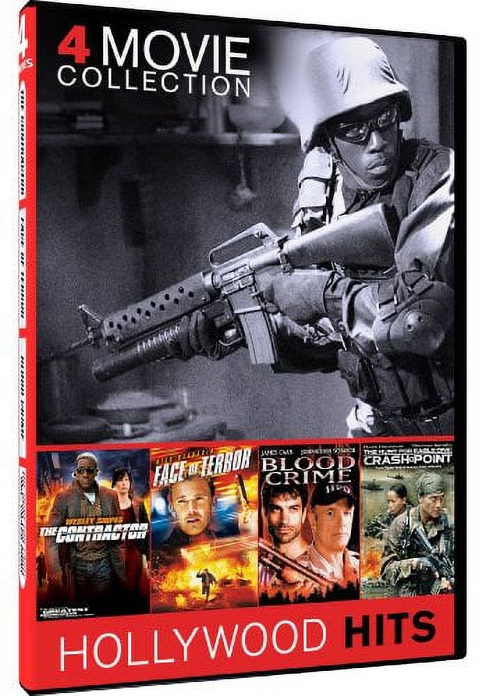 4 MOVIE-CONTRACTOR/FACE OF TER/BLOOD CRIME/HUNT FOR EAGLE ONE (DVD/2 DISC) (DVD) - image 1 of 2