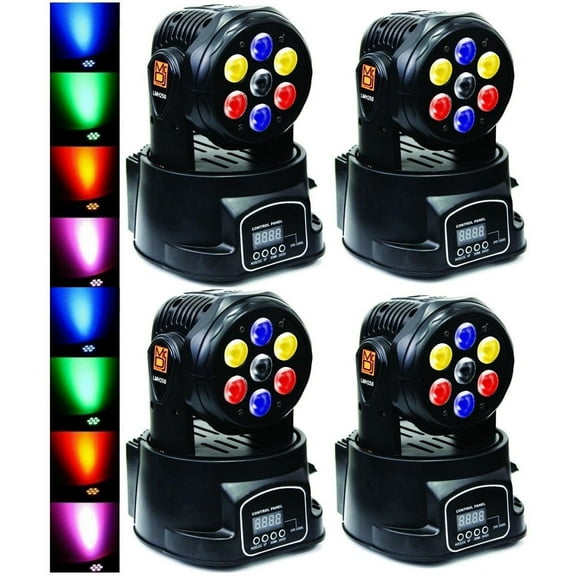 4 MR DJ LMH250 100W RGBW 7-LED Moving Head DJ Light