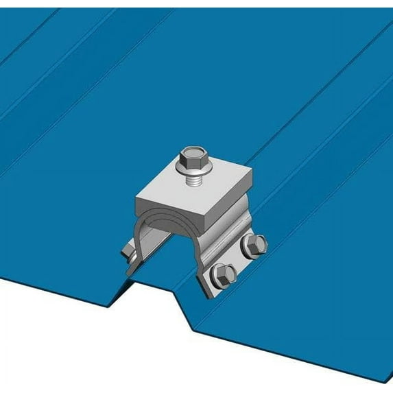 4 MageBracket RH R-Panel Trapezoidal Metal Roof Mounting Racking Rib Brackets Clamps for Solar Panel Module Installation