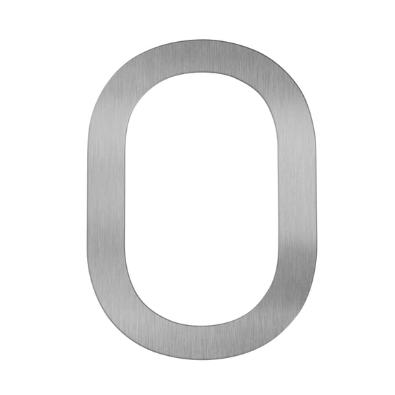 4" Mailbox Address Number | Silver. Number "0"