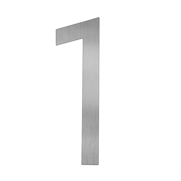 4" Mailbox Address Number | Silver. Number "1"
