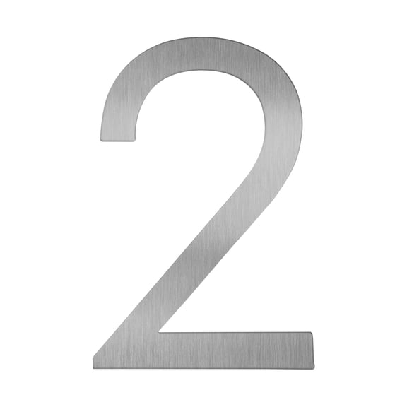 4" Mailbox Address Number | Silver. Number "2"