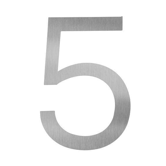 4" Mailbox Address Number | Silver. Number "5"