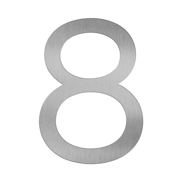 4" Mailbox Address Number | Silver. Number "8"