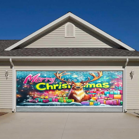 4 Make A Festive Statement This Christmas With Our Garage Banner For Celebrating The Holiday Season! (188.97x82.67in) Flag Tire Cover Happy Easter Banner Canadian Flag Small 4x6 Couplets Christmas