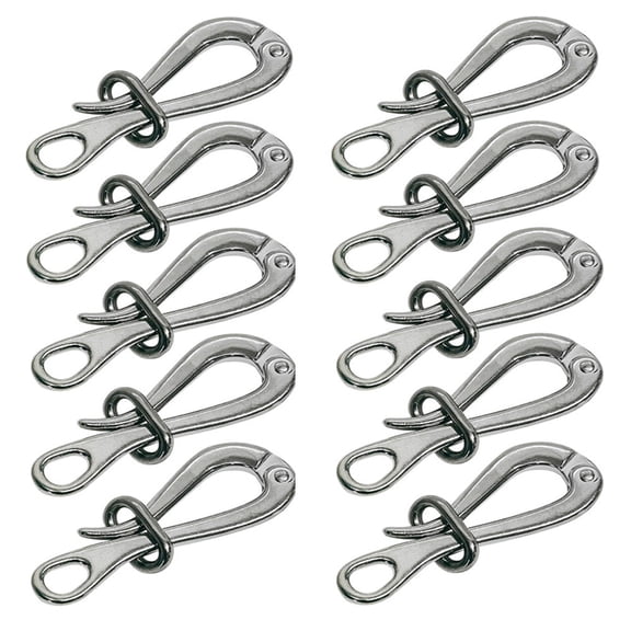 4" Marine Pelican Hook Quick Release Hook 316 Stainless Steel for Lifeboat 10 Pc