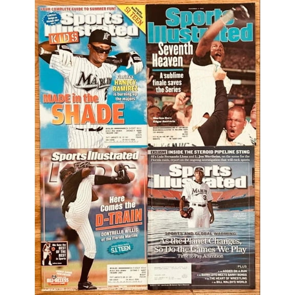 4 Marlins Sports Illustrated SI for Kids magazines 1997 WS Champs Hanley Ramirez Dontrelle Willis