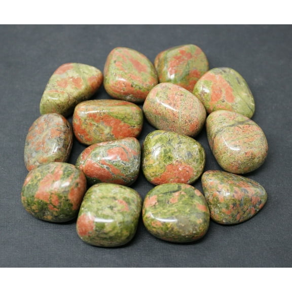 4 Medium Tumbled Unakite Stone (Gemstone Crystal Feldspar Quartz Reiki)