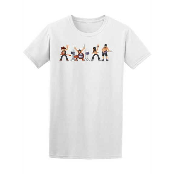 4 Members Of Metal Band T-Shirt Men -Image by Shutterstock, Male Medium