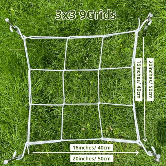 4'' Mesh Trellis Netting for Grow Tents Plant Support Elastic ScrOG/ LST/ HST Net with Hooks Grow Box Kit Low Stress Training