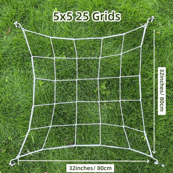 4'' Mesh Trellis Netting for Grow Tents Plant Support Elastic ScrOG/ LST/ HST Net with Hooks Grow Box Kit Low Stress Training