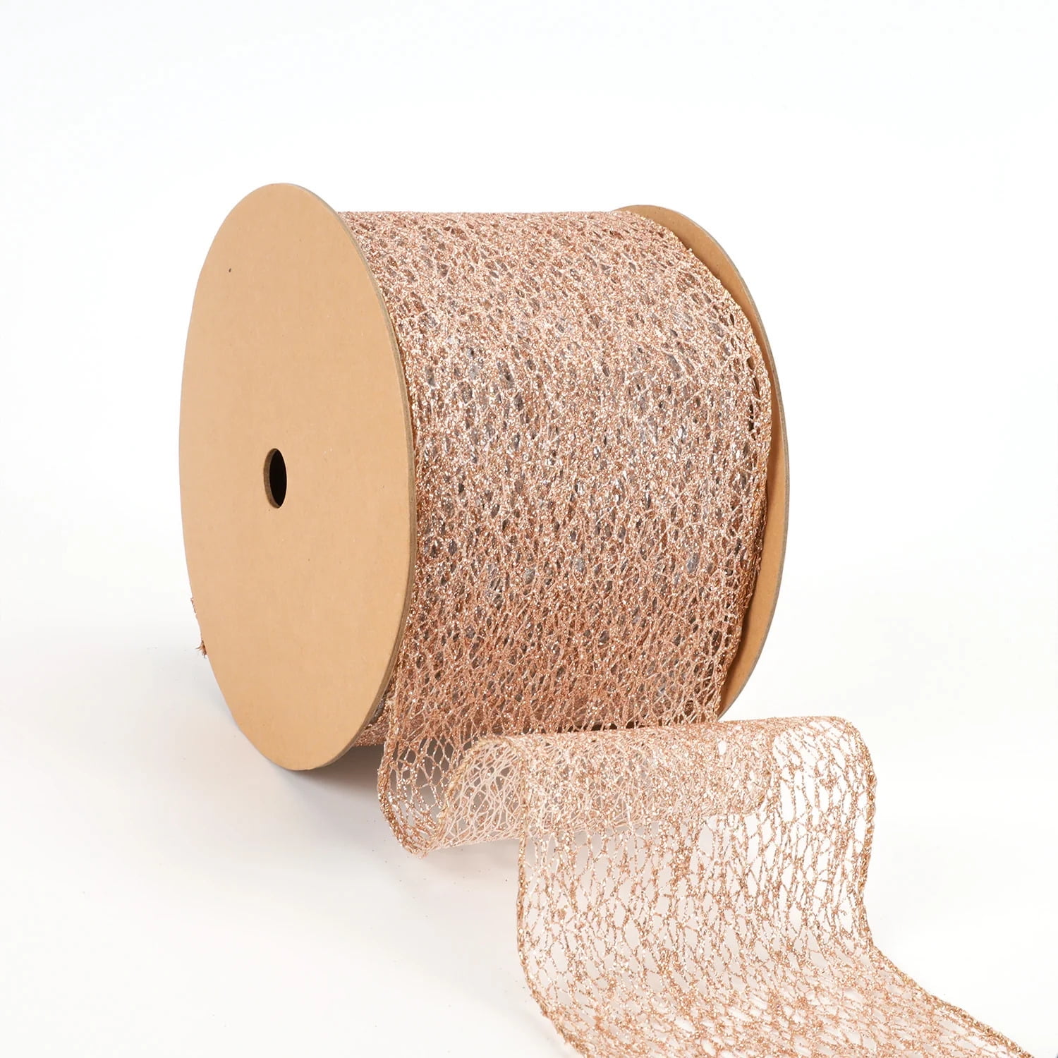 4 X 10YD Rose Gold With Silver Trim Ribbon