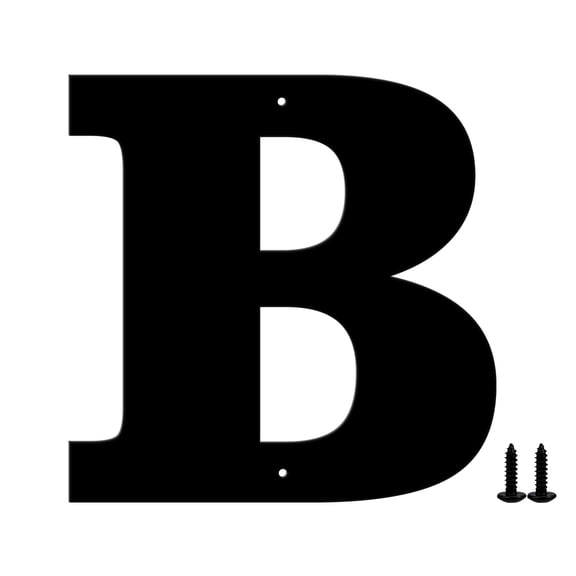 4 IN Metal House Numbers, House Address Letters and Numbers for Outside Signs, Metal Letters Door Numbers Signage Street Address Plaque for Garden Door Mailbox Decor (Letter B)