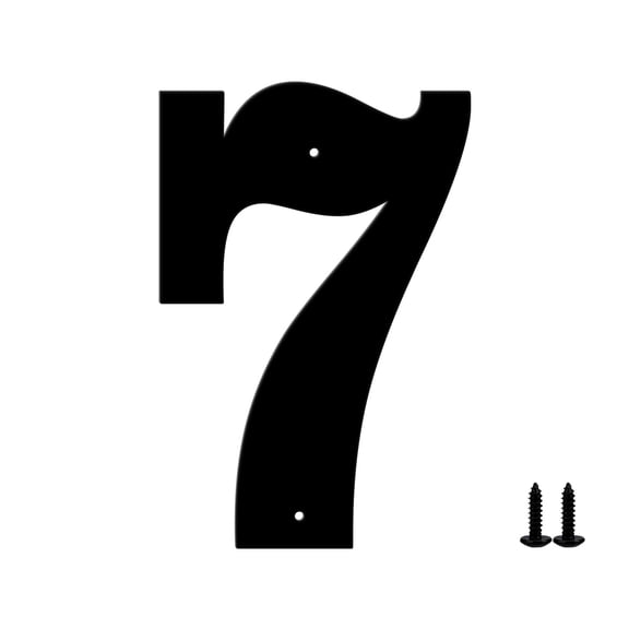 4 IN Metal House Numbers, House Address Letters and Numbers for Outside Signs, Metal Letters Door Numbers Signage Street Address Plaque for Garden Door Mailbox Decor (Number 7)