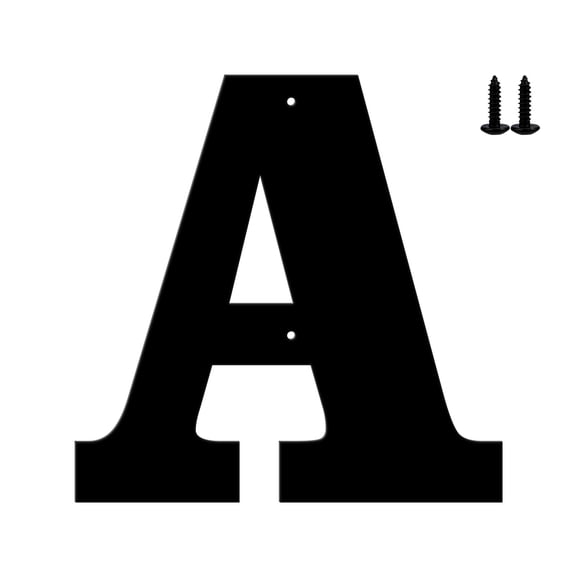 4 IN Metal House Numbers, House Address Letters and Numbers for Outside Signs, Metal Letters Door Numbers Signage Street Address Plaque for Garden Door Mailbox Decor (Letter A)