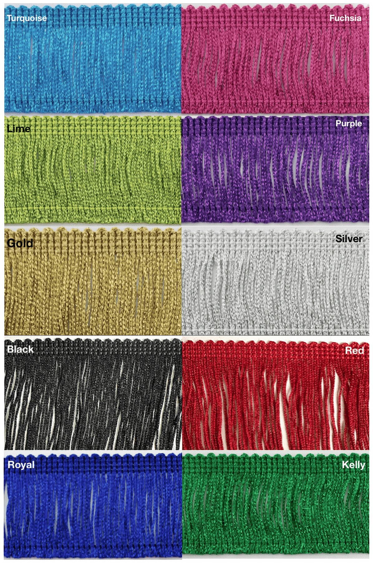 4" Metallic Chainette Fringe - 5 Continuous Yards - Many Color Options!