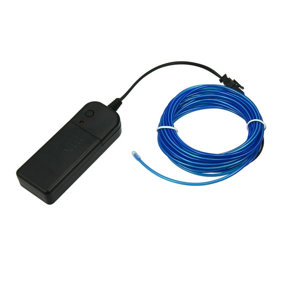 4 Meter/13ft Neon EL Wire String Strip Blue Cold Light Glow String Strip for Car Auto Interior Decoration