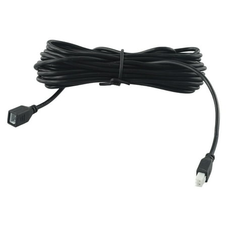 4-Meter Black Parking Sensor Extension Cable For Car Rear View Backup Assist Systems, Weatherproof PVC Insulated Wire With 2.95X1.38 Inch Connector Housing