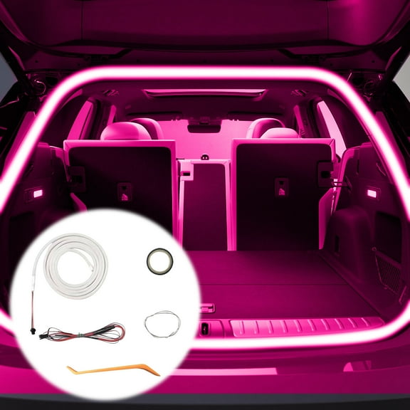 4-Meter LED Car Trunk Lighting Kit - Easy Install Energy-Efficient Ambient Strip for Cargo Area Illumination