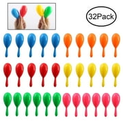 4" Mexican Maracas Kids Baby Toys Noisemaker for Cinco de Mayo Partys, Birthday, Fiesta Decorations, 6 Colors , 32 Pack