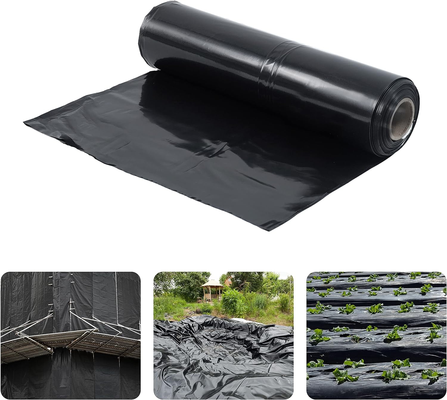4 Mil Black Plastic Sheeting, Roll Of HeavyDuty Plastic Sheet