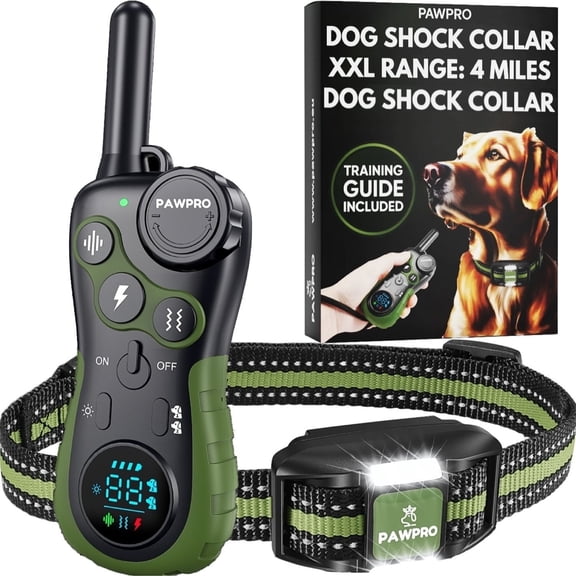 4-Mile Range Dog Training Collar - 4 Modes, Rechargeable, Professional Trainer Approved