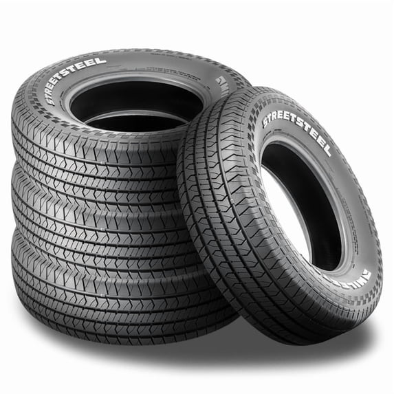 4 Milestar STREETSTEEL 245/60R15 100T Classic Muscle Car White Letter All Season 24377501 / 245/60/15 / 2456015