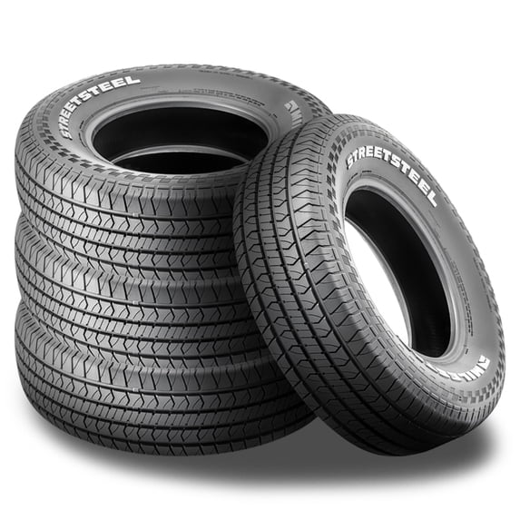 4 Milestar STREETSTEEL 255/70R15 108T Classic Muscle Car White Letter All Season 24627501 / 255/70/15 / 2557015