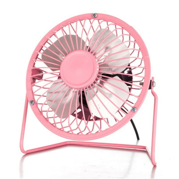4'' Mini Desk Fan, Happon Portable 360 Degree Rotating Mini USB Table Desktop Personal Fan - Pink