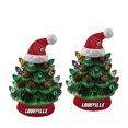 thumbnail image 1 of Louisville Cardinals 2-Pack 4" Ceramic LED Christmas Tree Set, 1 of 3