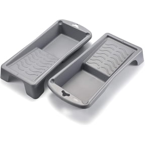 4" Mini Paint Roller Tray Set Deep Well Paint Tray (2PCS) | Deluxe tray set for rollers & brushes.2-pack. Easy clean.Fits 4" frames.Great for touch-ups,trim,cabinets,DIY.