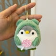 thumbnail image 1 of 4" Mini Penguin Plush Keychain, Soft Stuffed Animal Bag Charm - Cute Bag & Backpack Pendant for Women, Girls, Kids, Small Decorative Gift Green, 1 of 3