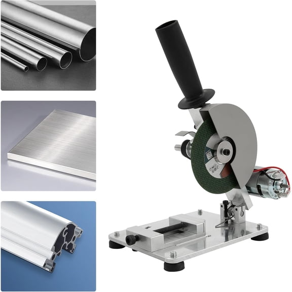 4" Mini Saw, 9000r/Min 110V Mini Miter Saw Small Hobby Chop Saw for Crafts, for Crafts, 0-45 Angle and Height Adjustable, Micro Cutting Machine for Soft Metal, Iron Sheet