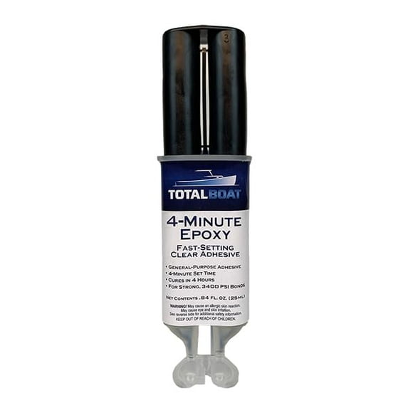 4-Minute Epoxy Glue, Clear 2 Part Epoxy Adhesive Syringe for Bonding and Repairing Wood, Metal, Glass, Plastics, and Ceramics