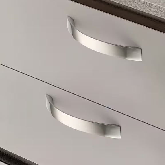 4 Modern Brushed Nickel Cabinet Handles - Durable Drawer Pulls
