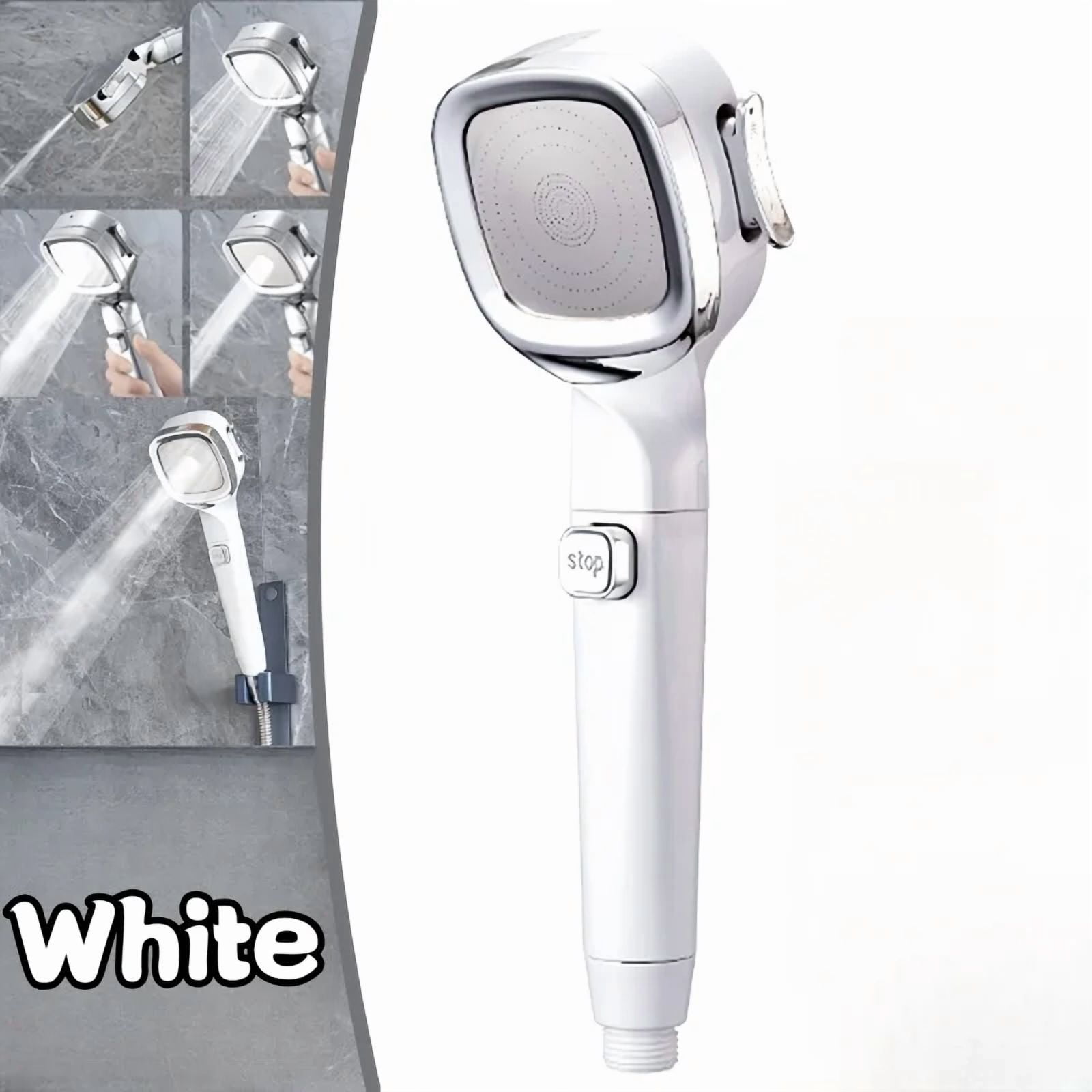4 Modes Adjustable High Pressure Shower Head With Switch On Off Button ...