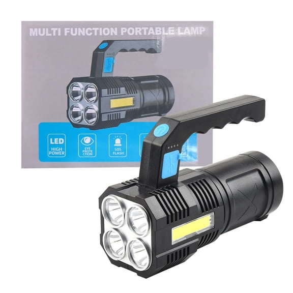 4-Modes Torch 990000LM Handheld LED Flashlight USB Rechargeable Waterproof(Free shipping via DHL Ground/FedEx Ground; can't ship via USPS self-pickup.)