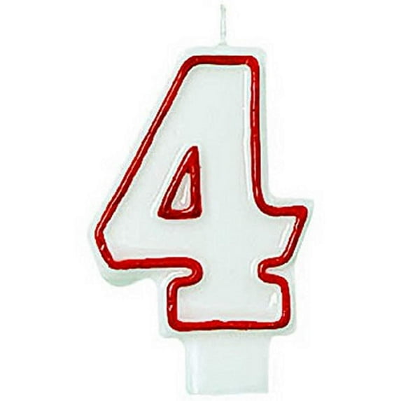 #4 Molded Birthday Candle | Party Supply