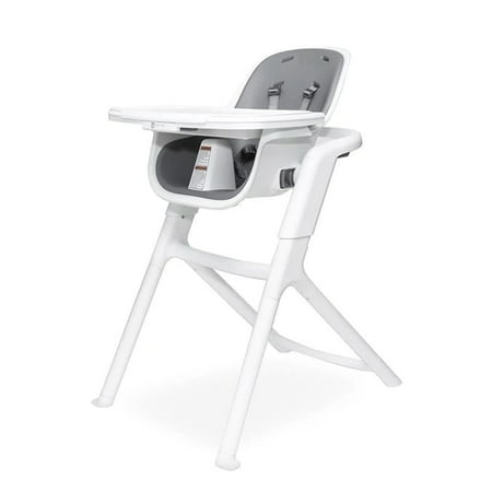 4moms - Connect High Chair | one-handed, magnetic tray attach | White/Grey - White/Grey