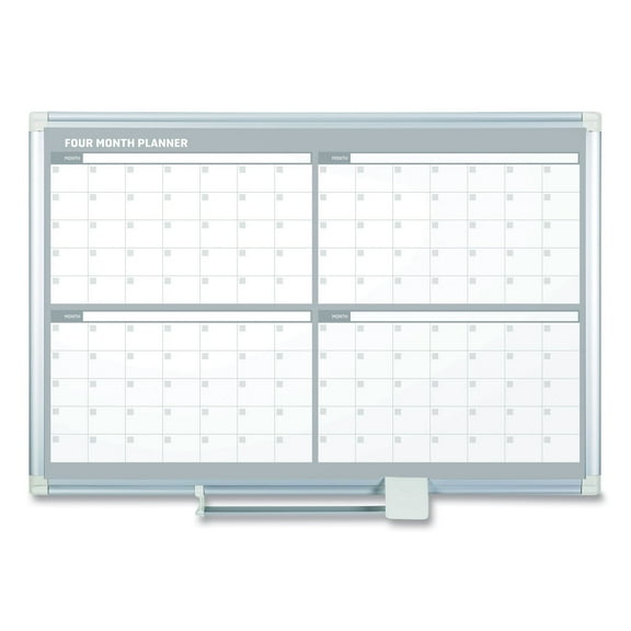MasterVision Magnetic Dry Erase Calendar Board 48 x 36 White GA05105830