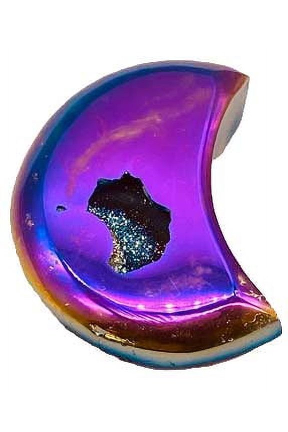 4" Moon Rainbow Druse Agate Geode | Trending Now